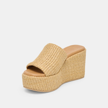 Dolce Vita SHOES Joclyn Wide Lt Natural Raffia Wedges