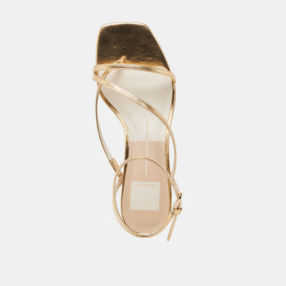 Dolce Vita SHOES Karlos Wide Gold Metallic Stella Sandals