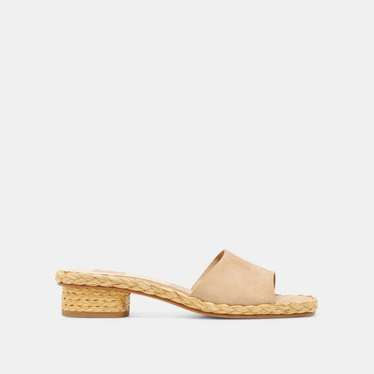 Dolce Vita SHOES Dixi Wide Camel Suede Sandals