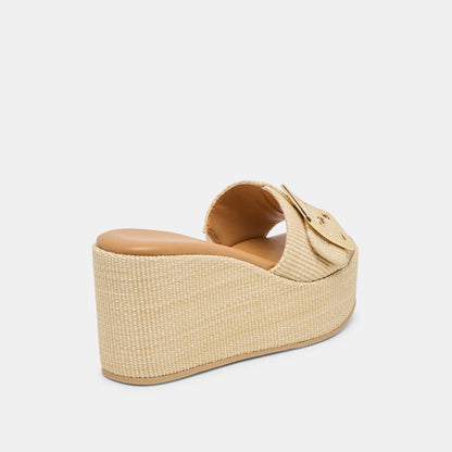 Dolce Vita SHOES Jilian Wide Lt Natural Raffia Wedges