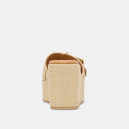 Dolce Vita SHOES Jilian Wide Lt Natural Raffia Wedges