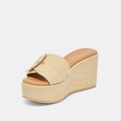 Dolce Vita SHOES Jilian Wide Lt Natural Raffia Wedges