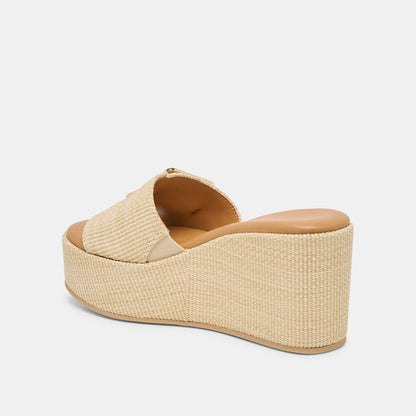 Dolce Vita SHOES Jilian Wide Lt Natural Raffia Wedges