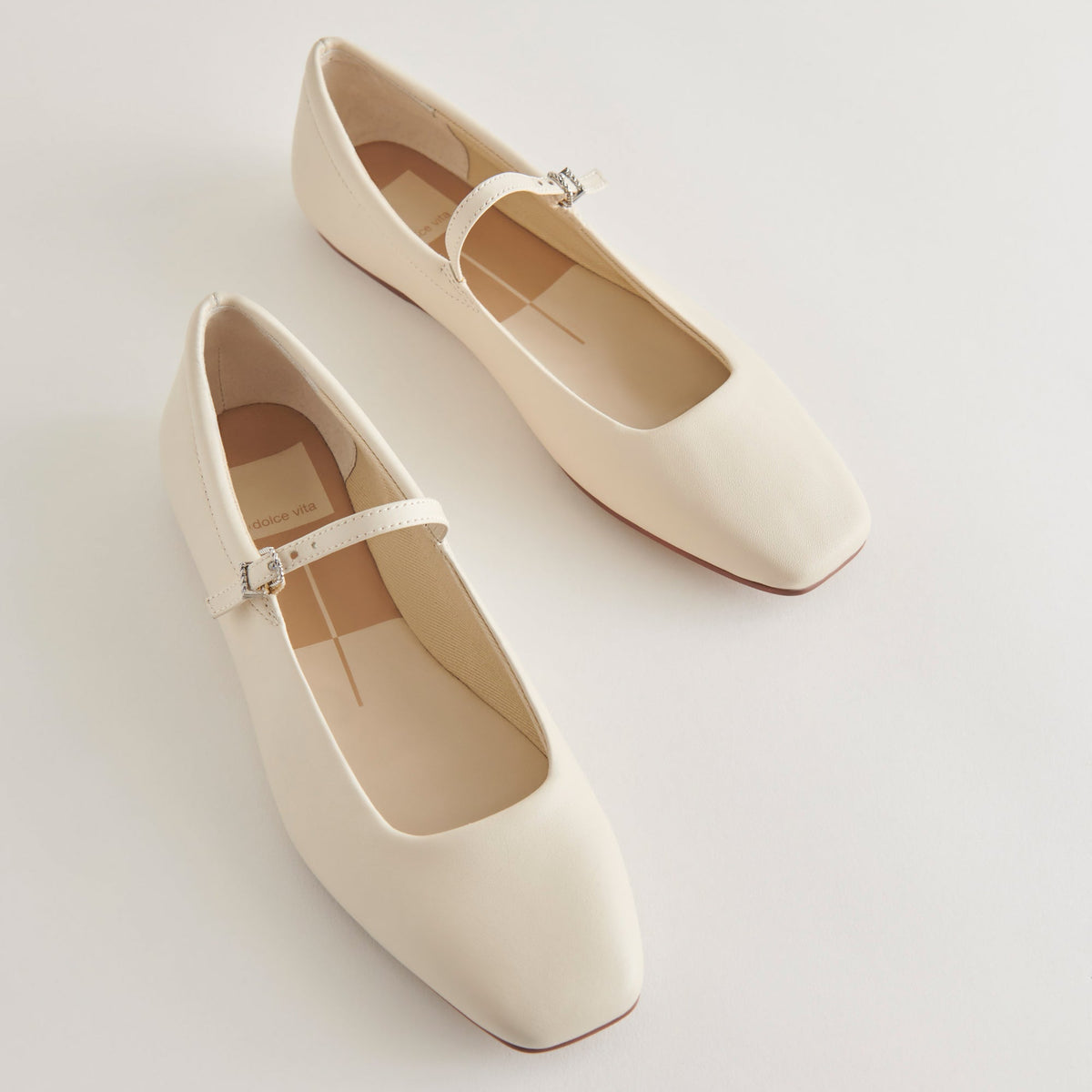 Dolce Vita SHOES Reyes Wide Ballet Flats Ivory Leather | Ivory Ballet Flats
 – Dolce Vita