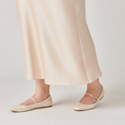 Dolce Vita SHOES Reyes Wide Ballet Flats Ivory Leather | Ivory Ballet Flats
 – Dolce Vita