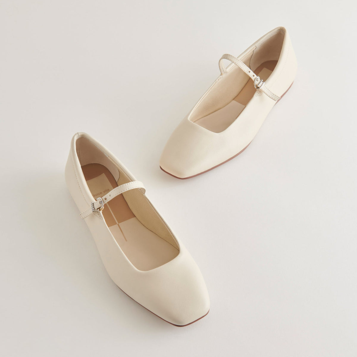 Dolce Vita SHOES Reyes Wide Ballet Flats Ivory Leather | Ivory Ballet Flats
 – Dolce Vita