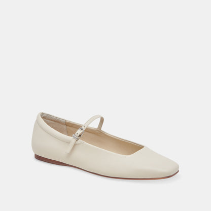 Dolce Vita SHOES Reyes Wide Ballet Flats Ivory Leather | Ivory Ballet Flats
 – Dolce Vita