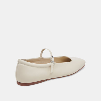 Dolce Vita SHOES Reyes Wide Ballet Flats Ivory Leather | Ivory Ballet Flats
 – Dolce Vita