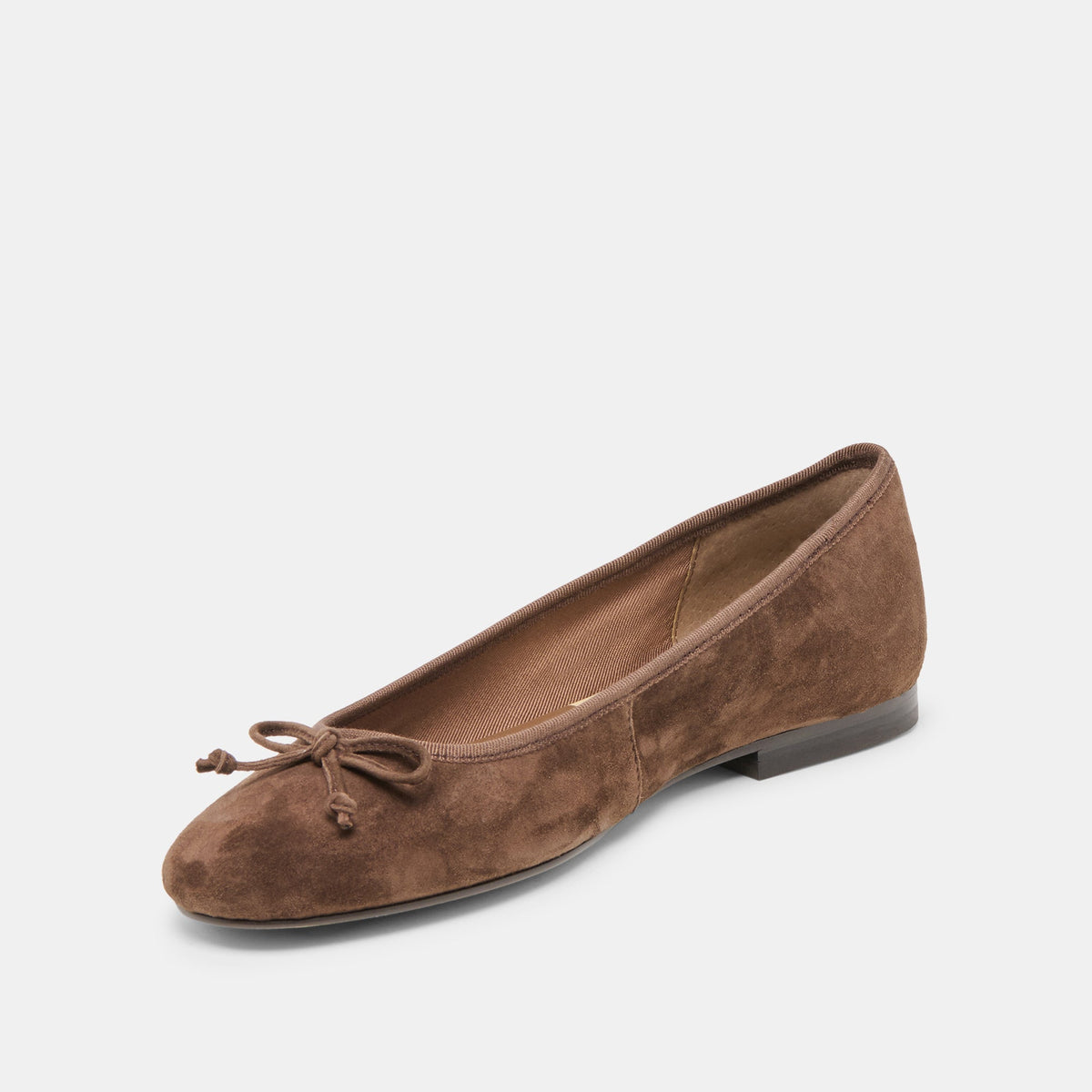 Dolce Vita SHOES Ritla Wide Dk Brown Suede Ballet Flats