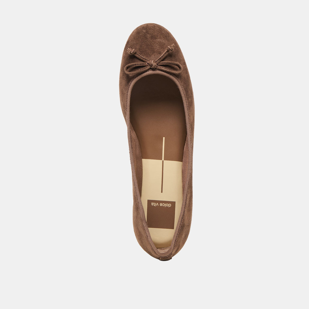 Dolce Vita SHOES Ritla Wide Dk Brown Suede Ballet Flats