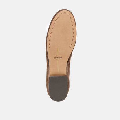 Dolce Vita SHOES Ritla Wide Dk Brown Suede Ballet Flats