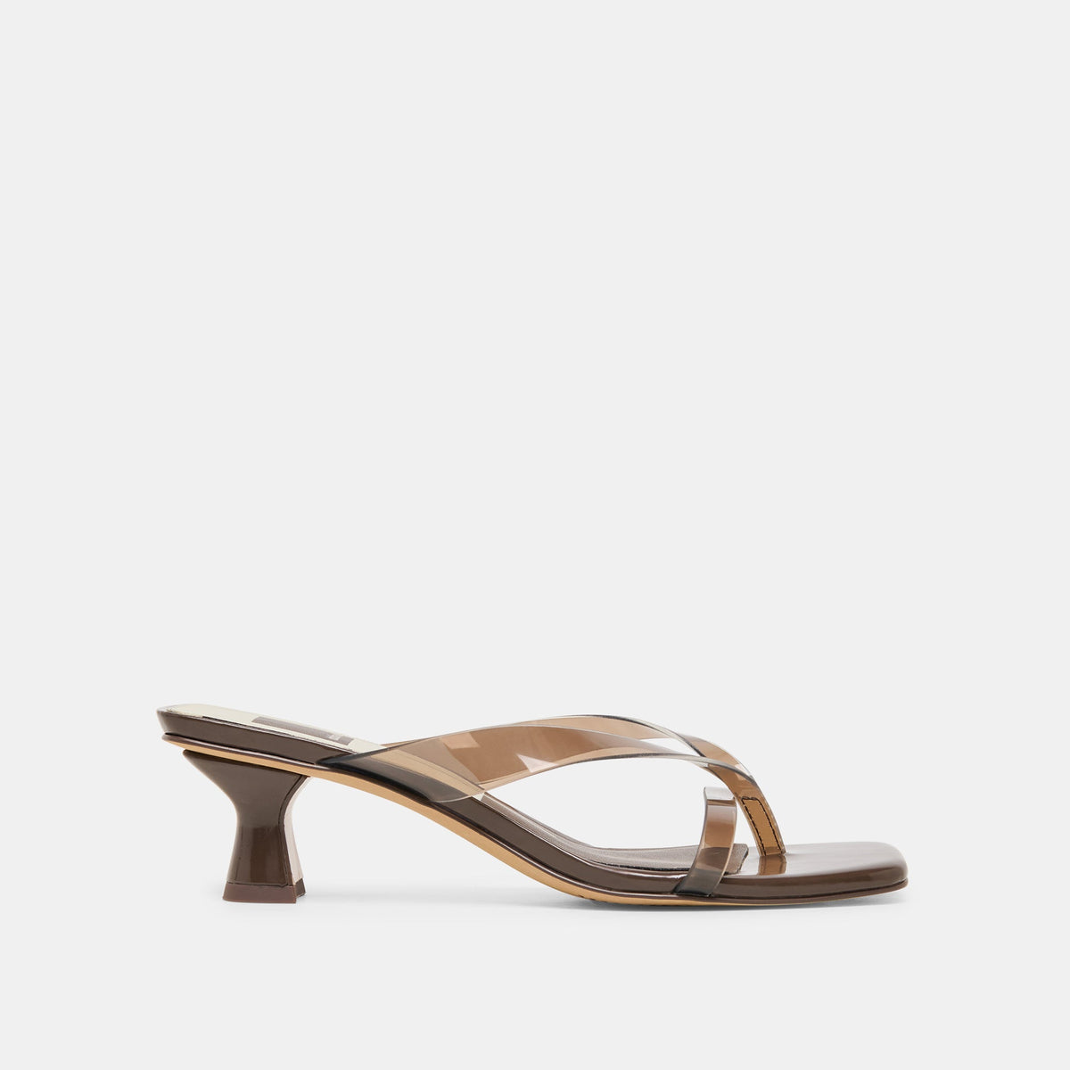 Dolce Vita SHOES Brevel Vinyl Wide Dk Brown Jelly Heels