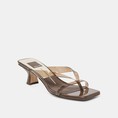 Dolce Vita SHOES Brevel Vinyl Wide Dk Brown Jelly Heels