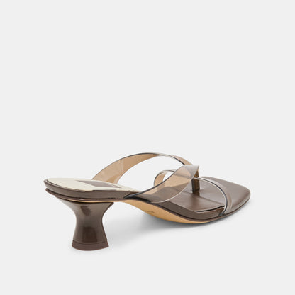 Dolce Vita SHOES Brevel Vinyl Wide Dk Brown Jelly Heels
