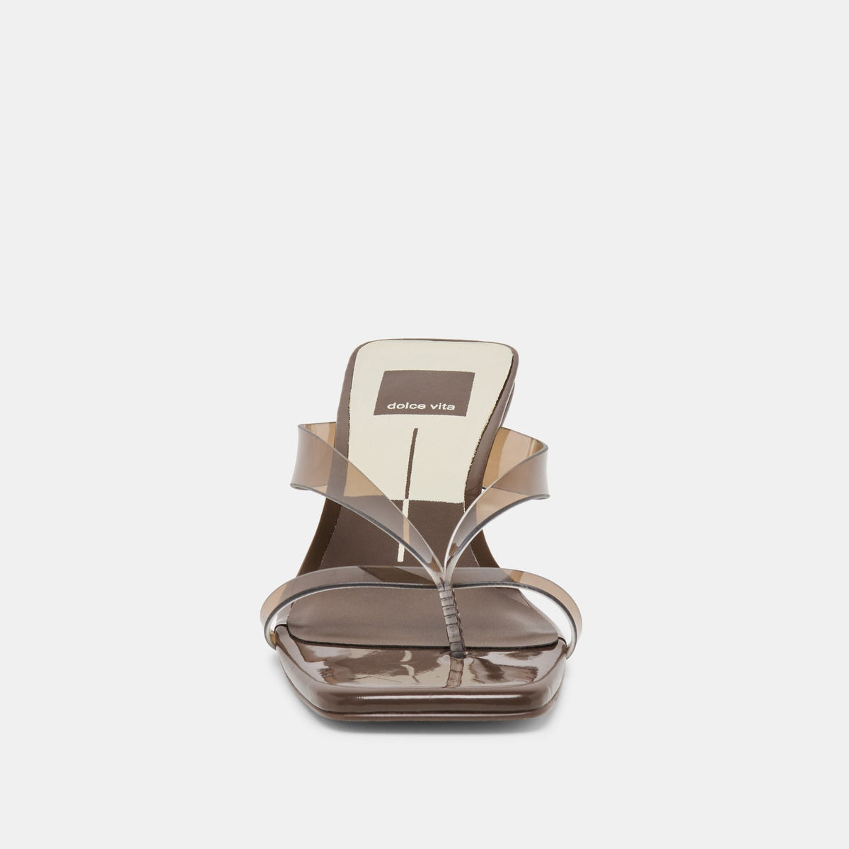 Dolce Vita SHOES Brevel Vinyl Wide Dk Brown Jelly Heels