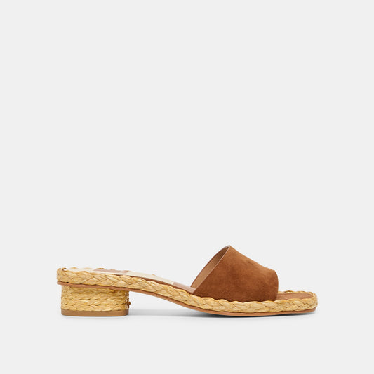 Dolce Vita SHOES Dixi Wide Brown Suede Sandals