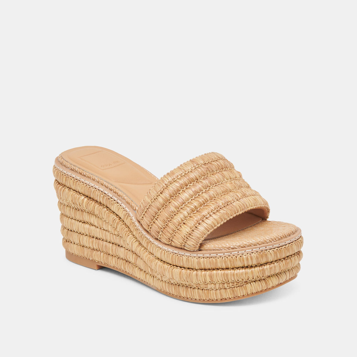 Dolce Vita SHOES Throne Wide Lt Natural Raffia Wedges
