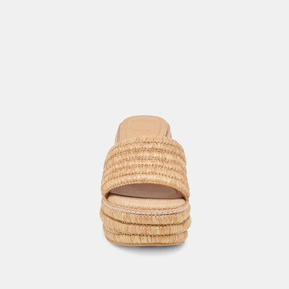 Dolce Vita SHOES Throne Wide Lt Natural Raffia Wedges