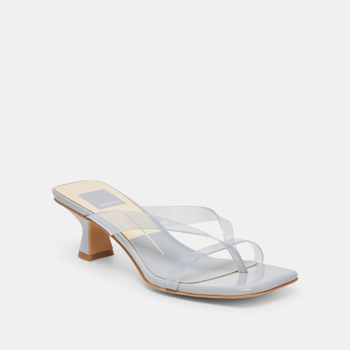 Dolce Vita SHOES Brevel Vinyl Wide Dusty Blue Jelly Heels
