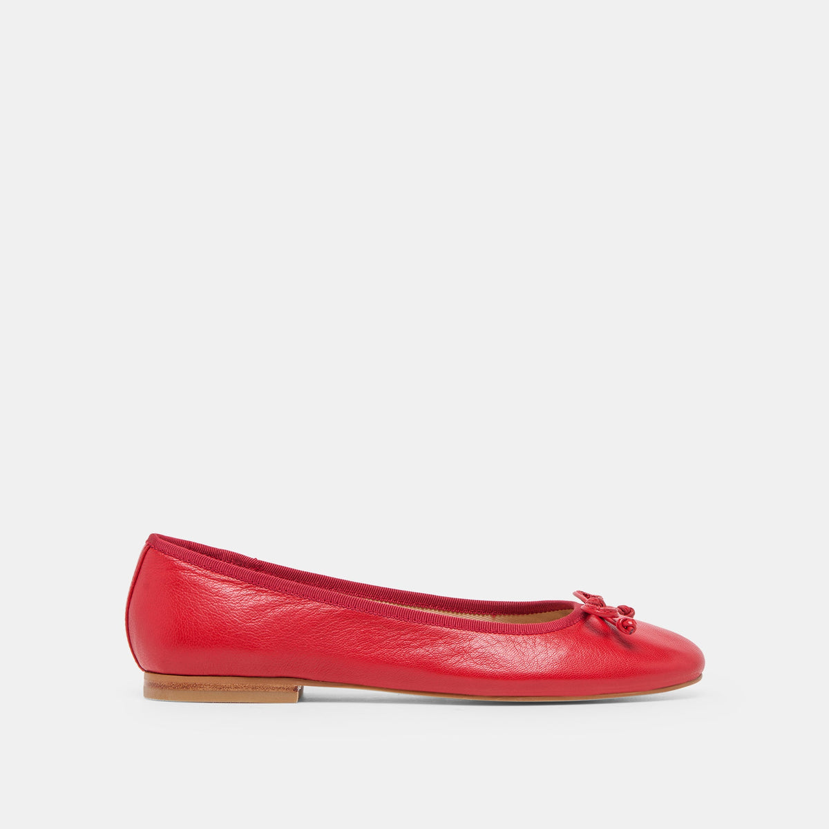 Dolce Vita SHOES Ritla Wide Cherry Leather Ballet Flats