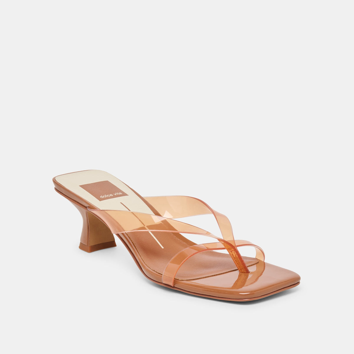 Dolce Vita SHOES Brevel Vinyl Wide Whiskey Jelly Heels