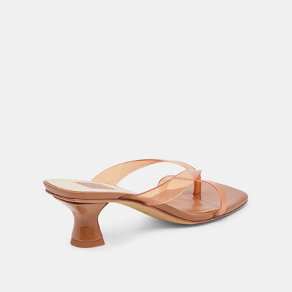 Dolce Vita SHOES Brevel Vinyl Wide Whiskey Jelly Heels