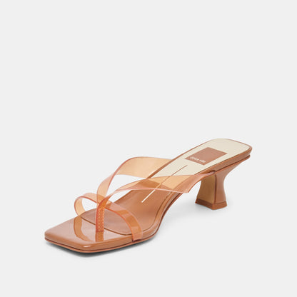 Dolce Vita SHOES Brevel Vinyl Wide Whiskey Jelly Heels