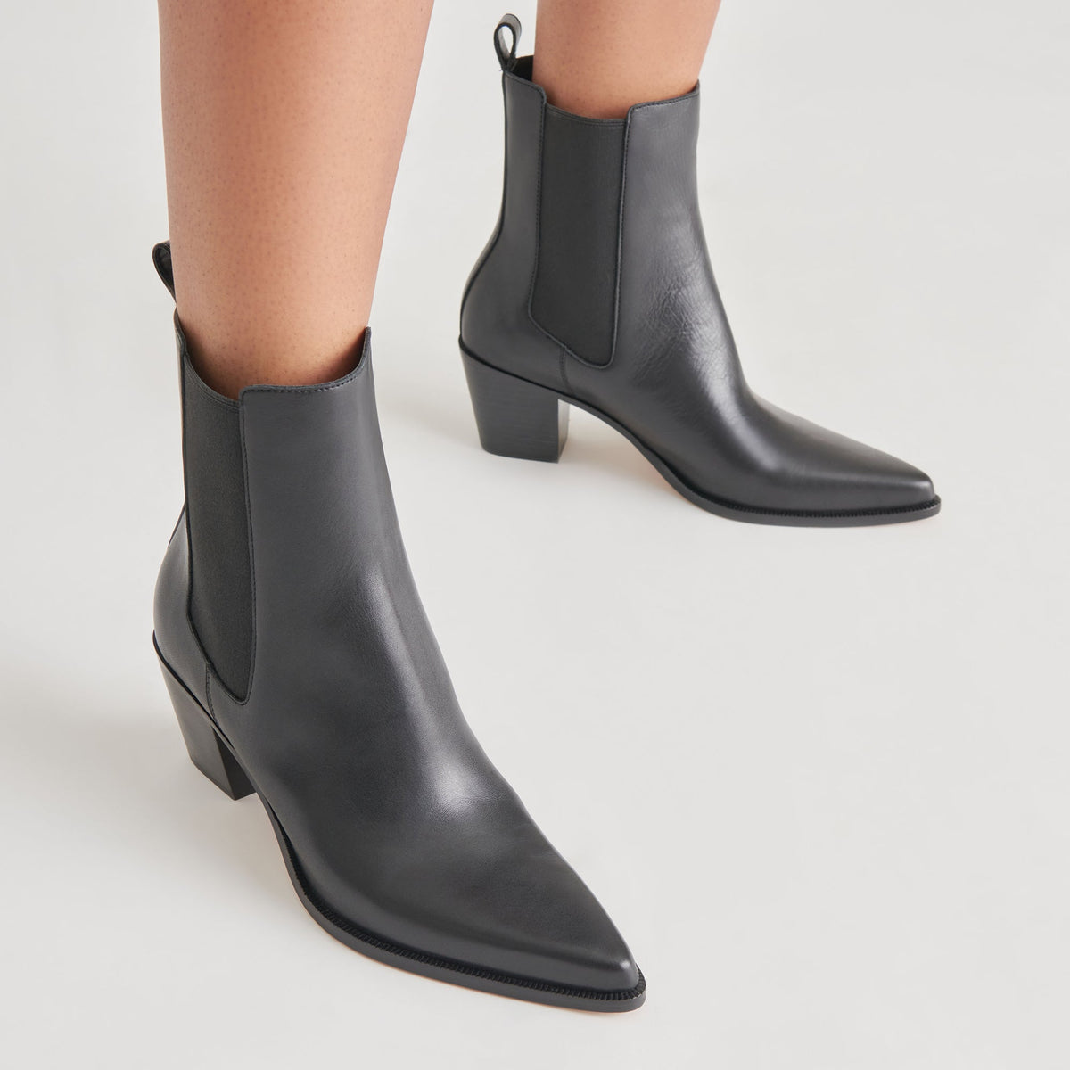 Dolce Vita SHOES SHADIE H2O WIDE BOOTIES BLACK LEATHER
 – Dolce Vita