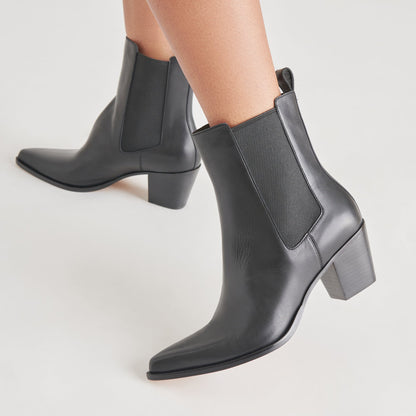 Dolce Vita SHOES SHADIE H2O WIDE BOOTIES BLACK LEATHER
 – Dolce Vita