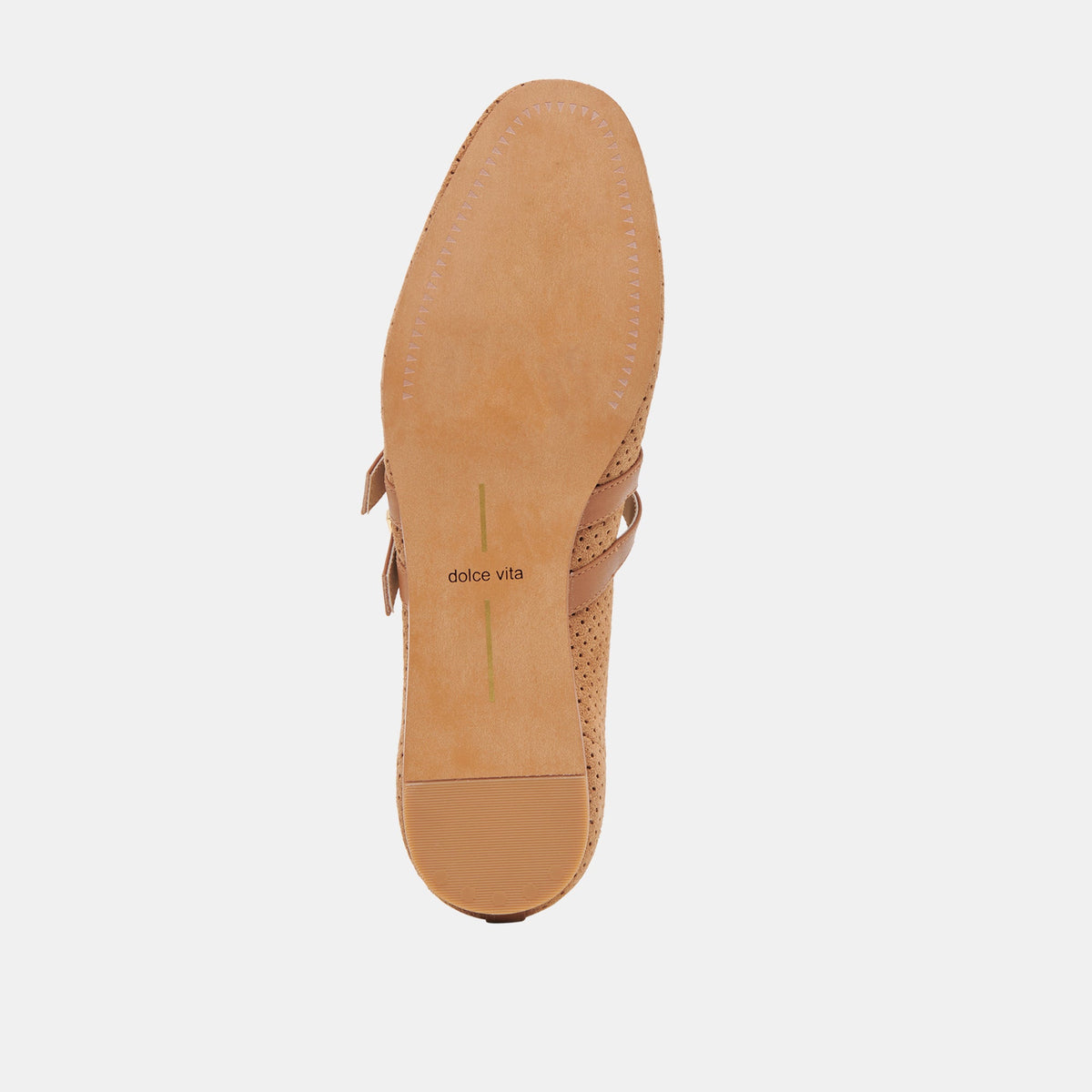 Dolce Vita SHOES Baylee Wide Pecan Perforated Suede Ballet Flats