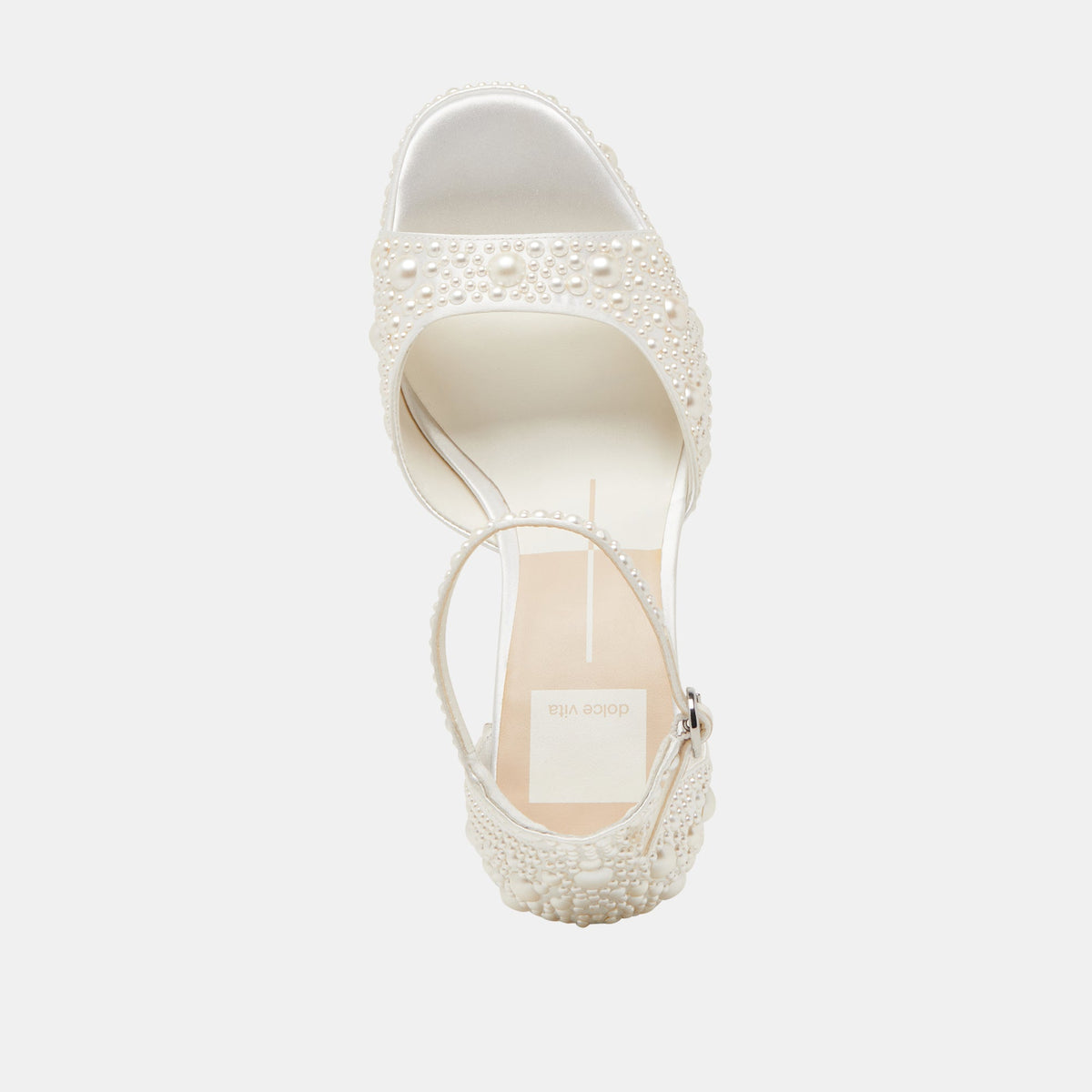 Dolce Vita SHOES PANDRO PEARL WIDE HEELS TRUE WHITE SATIN
 – Dolce Vita