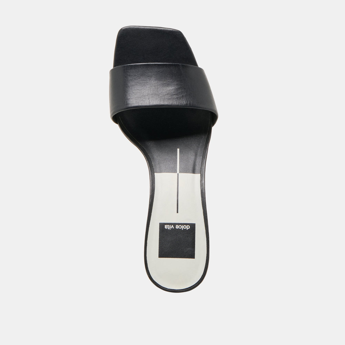 Dolce Vita SHOES Rexa Wide Black Leather Heels