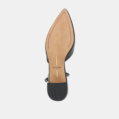 Dolce Vita SHOES Carel Wide Midnight Crinkle Patent Leather Heels