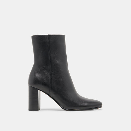 Dolce Vita SHOES Suzy Wide Black Leather Booties