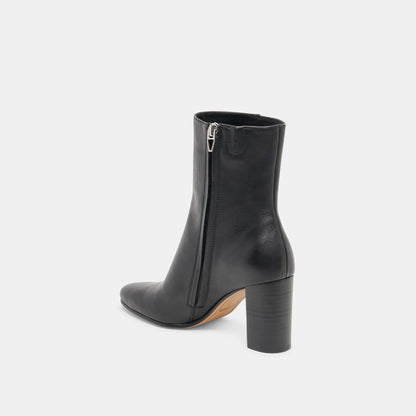 Dolce Vita SHOES Suzy Wide Black Leather Booties