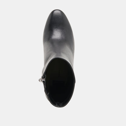Dolce Vita SHOES Suzy Wide Black Leather Booties