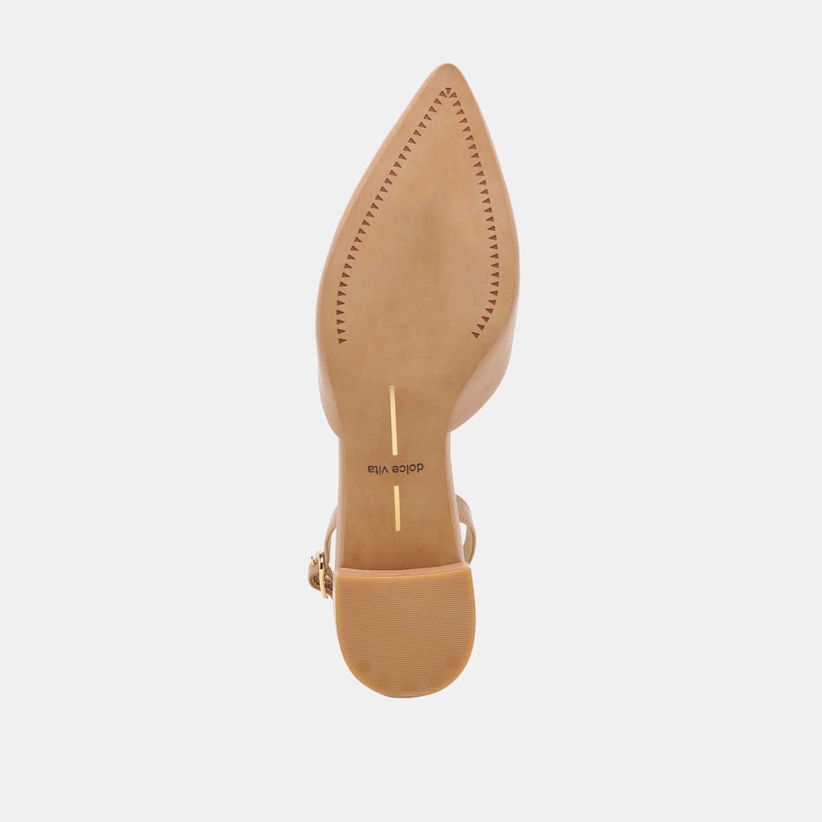 Dolce Vita SHOES Carel Wide Lt Tan Crinkle Patent Leather Heels