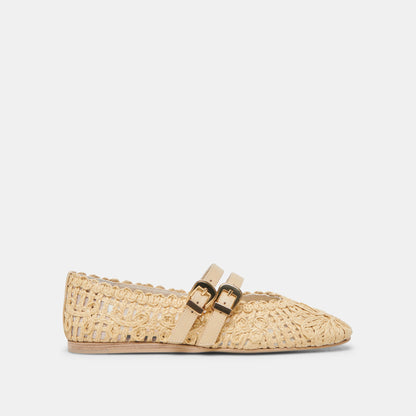 Dolce Vita SHOES BAYLEE SUNFLOWER WIDE BALLET FLATS LT NATURAL MACRAME
 – Dolce Vita