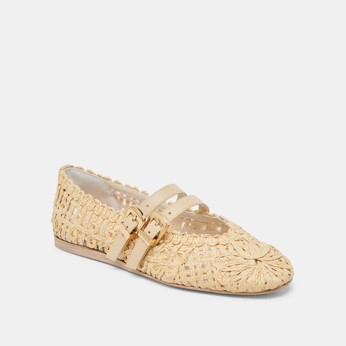 Dolce Vita SHOES BAYLEE SUNFLOWER WIDE BALLET FLATS LT NATURAL MACRAME
 – Dolce Vita