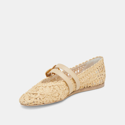 Dolce Vita SHOES BAYLEE SUNFLOWER WIDE BALLET FLATS LT NATURAL MACRAME
 – Dolce Vita