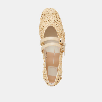 Dolce Vita SHOES BAYLEE SUNFLOWER WIDE BALLET FLATS LT NATURAL MACRAME
 – Dolce Vita
