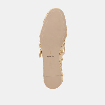 Dolce Vita SHOES BAYLEE SUNFLOWER WIDE BALLET FLATS LT NATURAL MACRAME
 – Dolce Vita