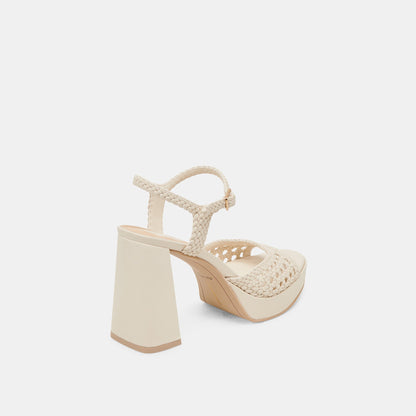 Dolce Vita SHOES PEYTEN WIDE HEELS CREME WOVEN STELLA
 – Dolce Vita