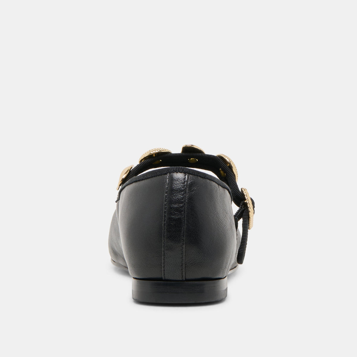 Dolce Vita SHOES Relan Wide Black Leather Ballet Flats
