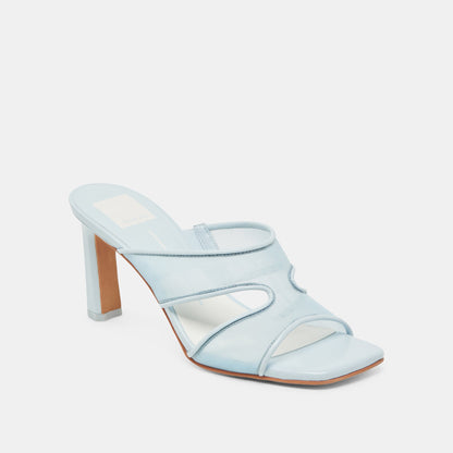 Dolce Vita SHOES Gitel Wide Ice Blue Mesh Heels