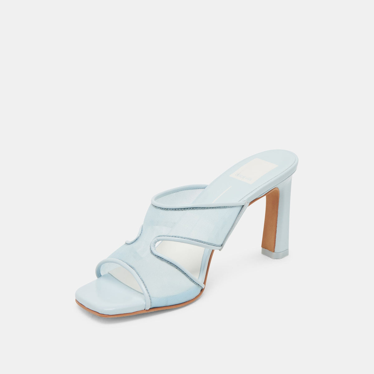 Dolce Vita SHOES Gitel Wide Ice Blue Mesh Heels
