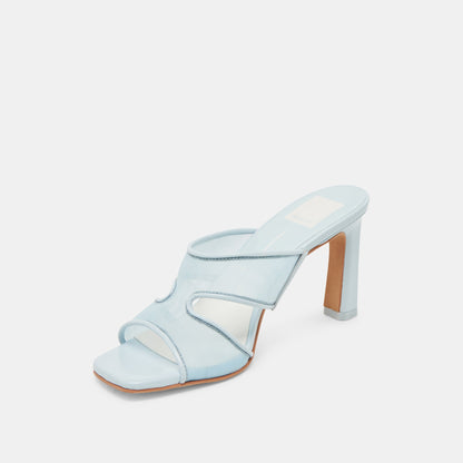 Dolce Vita SHOES Gitel Wide Ice Blue Mesh Heels