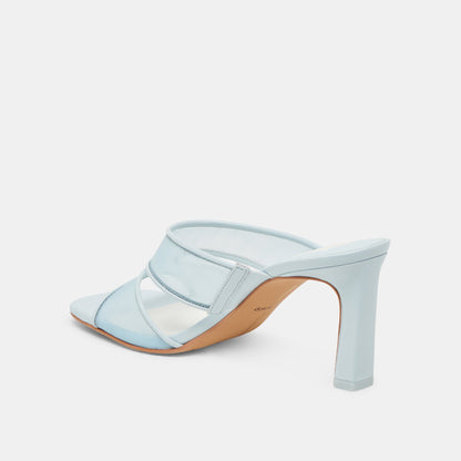 Dolce Vita SHOES Gitel Wide Ice Blue Mesh Heels