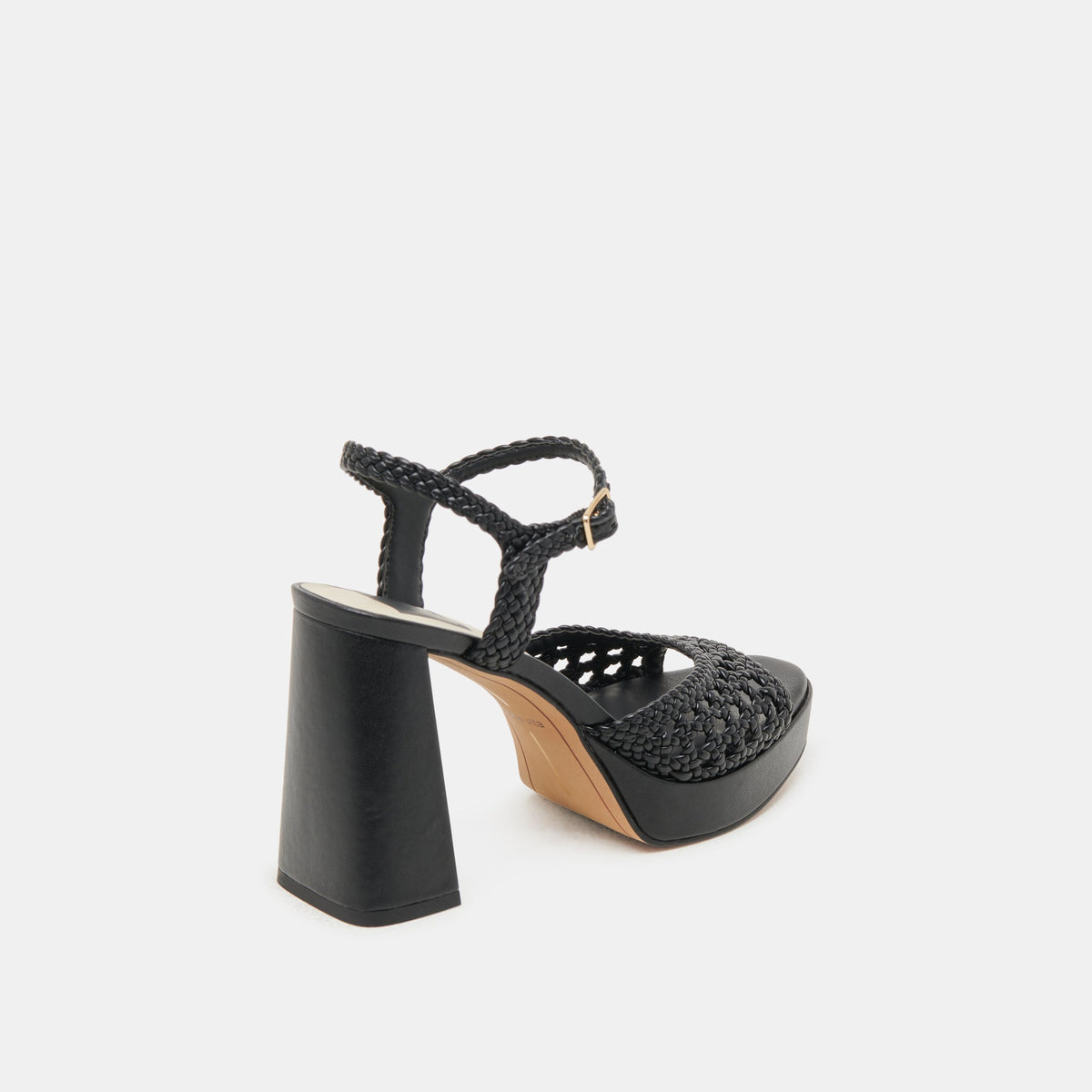 Dolce Vita SHOES PEYTEN WIDE HEELS BLACK WOVEN STELLA
 – Dolce Vita