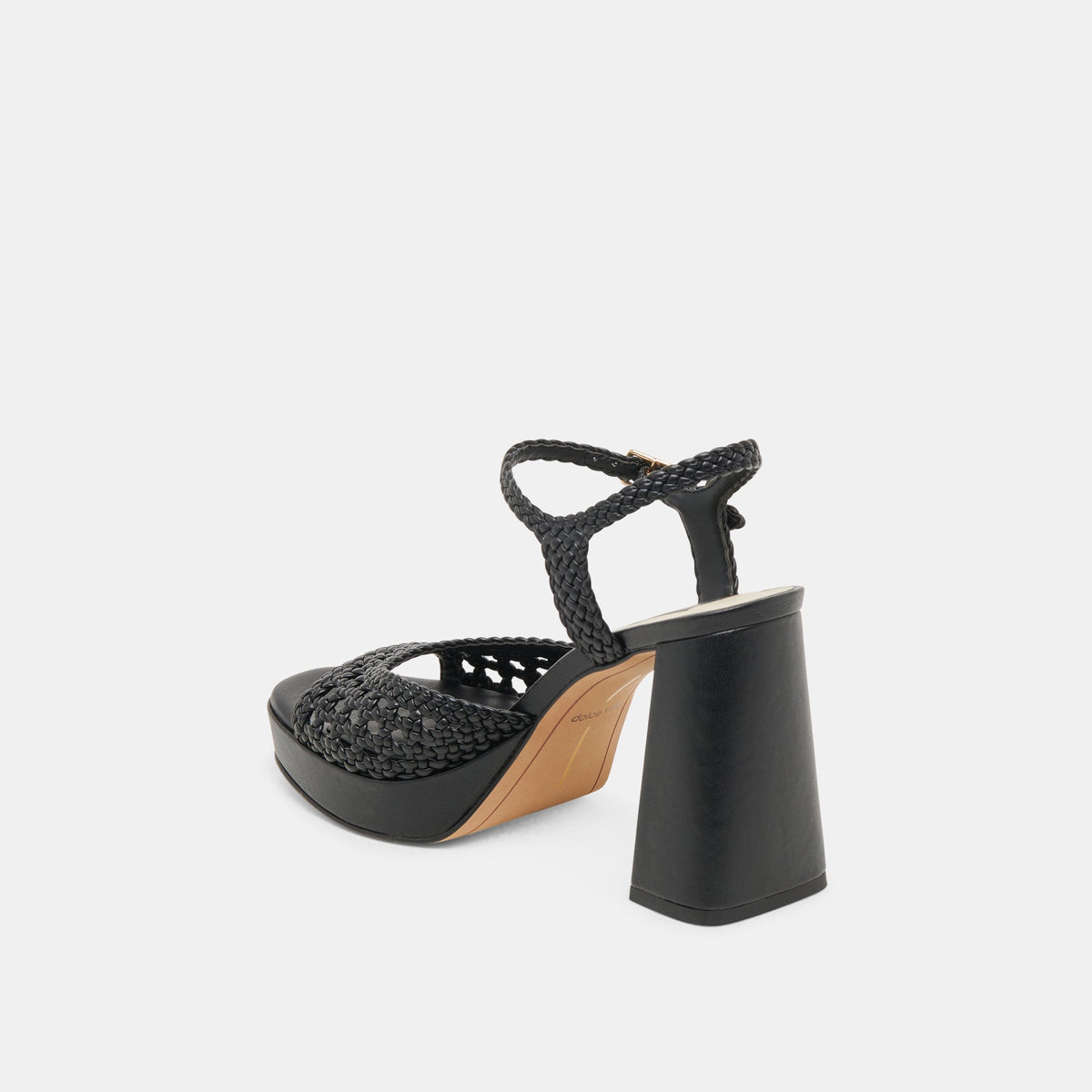 Dolce Vita SHOES PEYTEN WIDE HEELS BLACK WOVEN STELLA
 – Dolce Vita